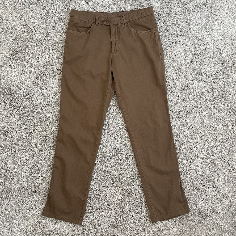 Ballin Newman Modern Fit Mens Pants 34x31 Brown Suede Cotton Stretch M5921W072
